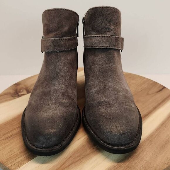 Børn Born ADIA Gray Womens Peltro Distressed Booties Size 6.5 M - Picture 3 of 12